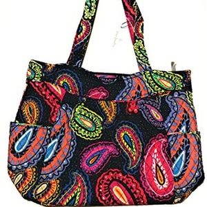 Vera Bradley Twilight Paisley Pleated Tote